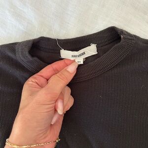 Joah Brown Charcoal Ribbed Tee